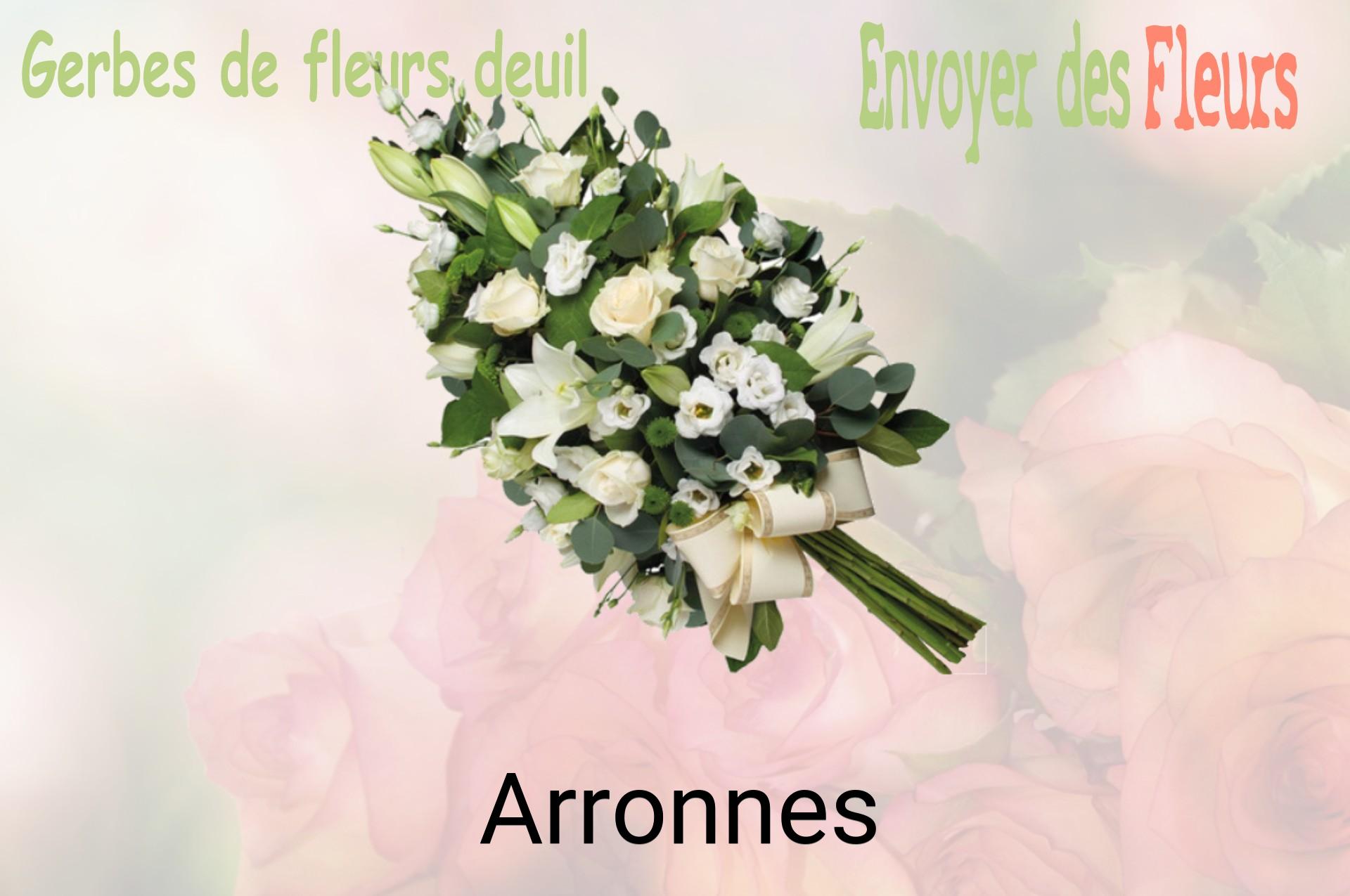 Gerbe de fleurs de deuil livrée à Arronnes
